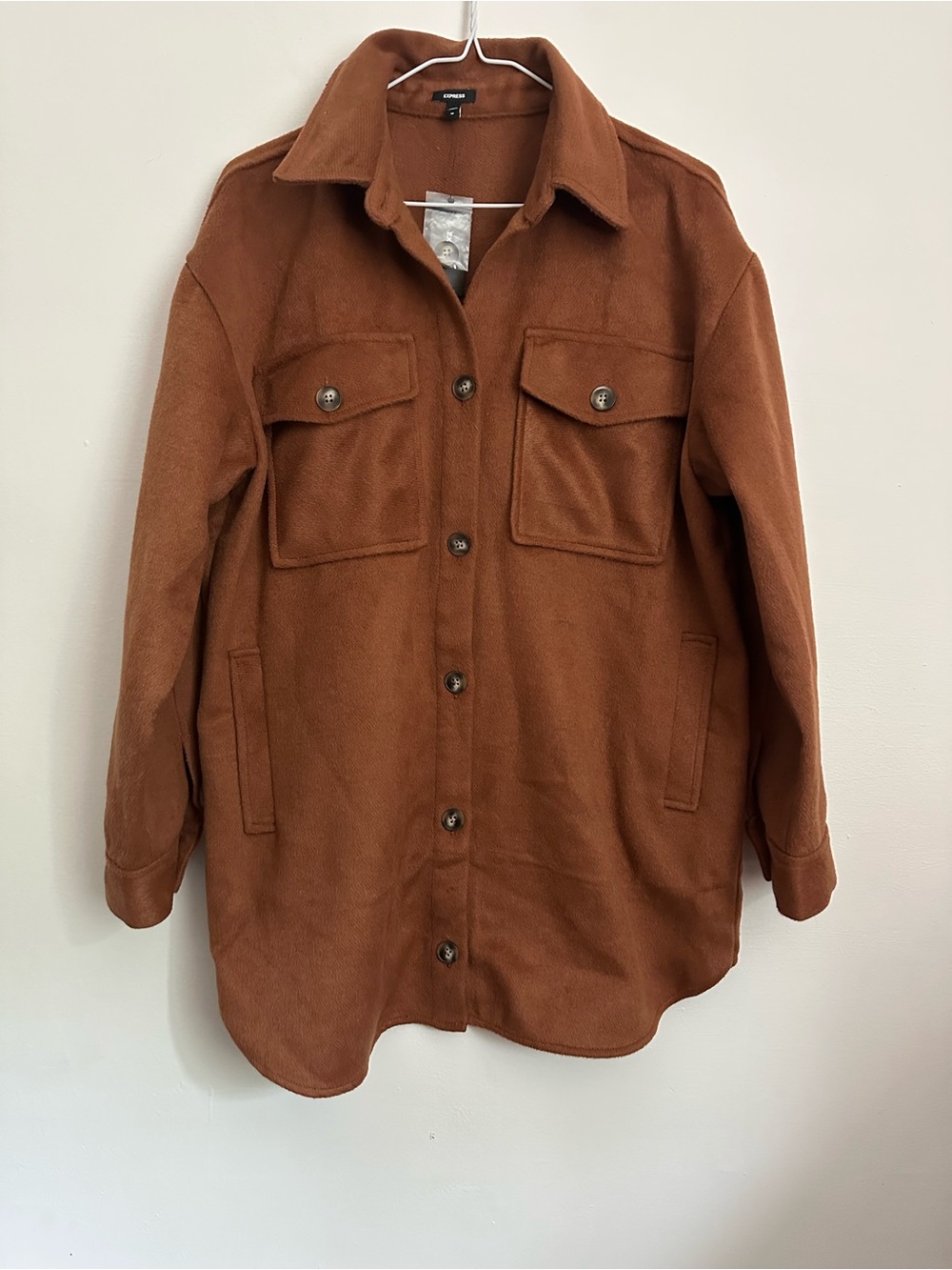 Express Oversized Double Pocket Shacket